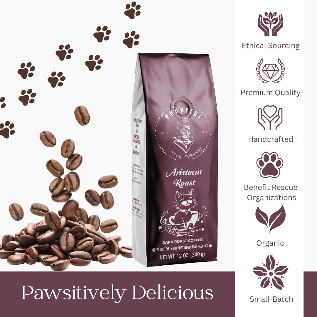 Aristocat Coffee Bag – Dark Roast – Small Batch – Supports Animal Rescue
