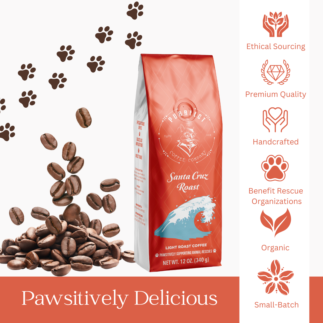 Santa Cruz Blend Coffee Bag – Light Roast – Small Batch – Supports Animal Rescue