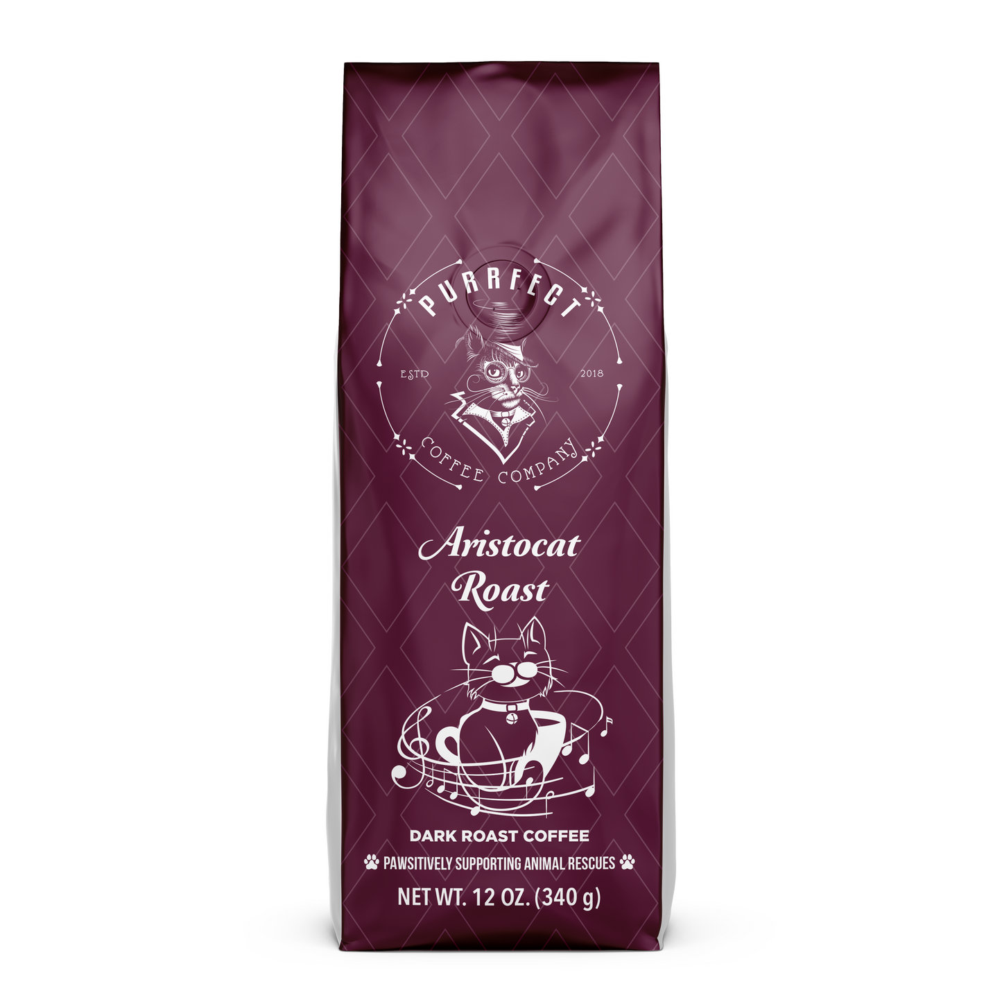 Aristocat Coffee Bag – Dark Roast – Small Batch – Supports Animal Rescue