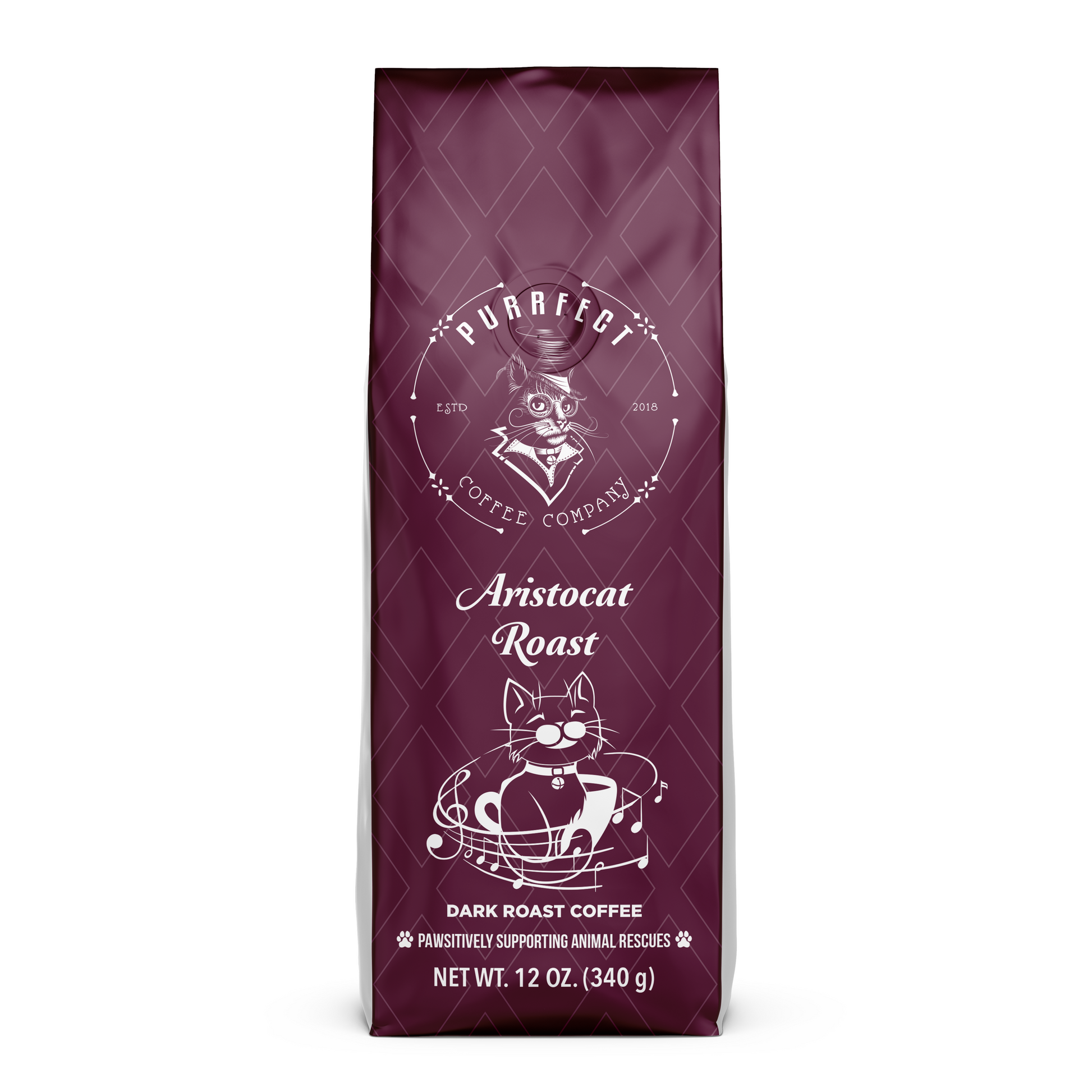 Aristocat Coffee Bag – Dark Roast – Small Batch – Supports Animal Rescue