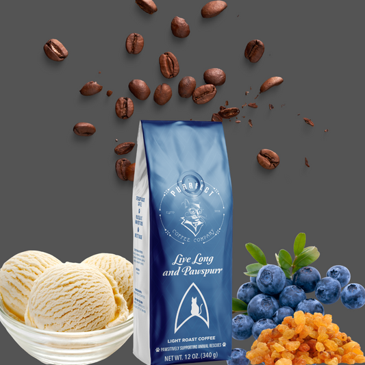 Live Long & Pawspurr Coffee Bag – Mellow Roast – Small Batch – Supports Animal Rescue