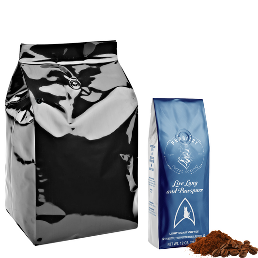 Live Long and Pawspurr Coffee – Light Roast – Energizing & Flavorful – 100% Arabica Beans – 5lb Bag