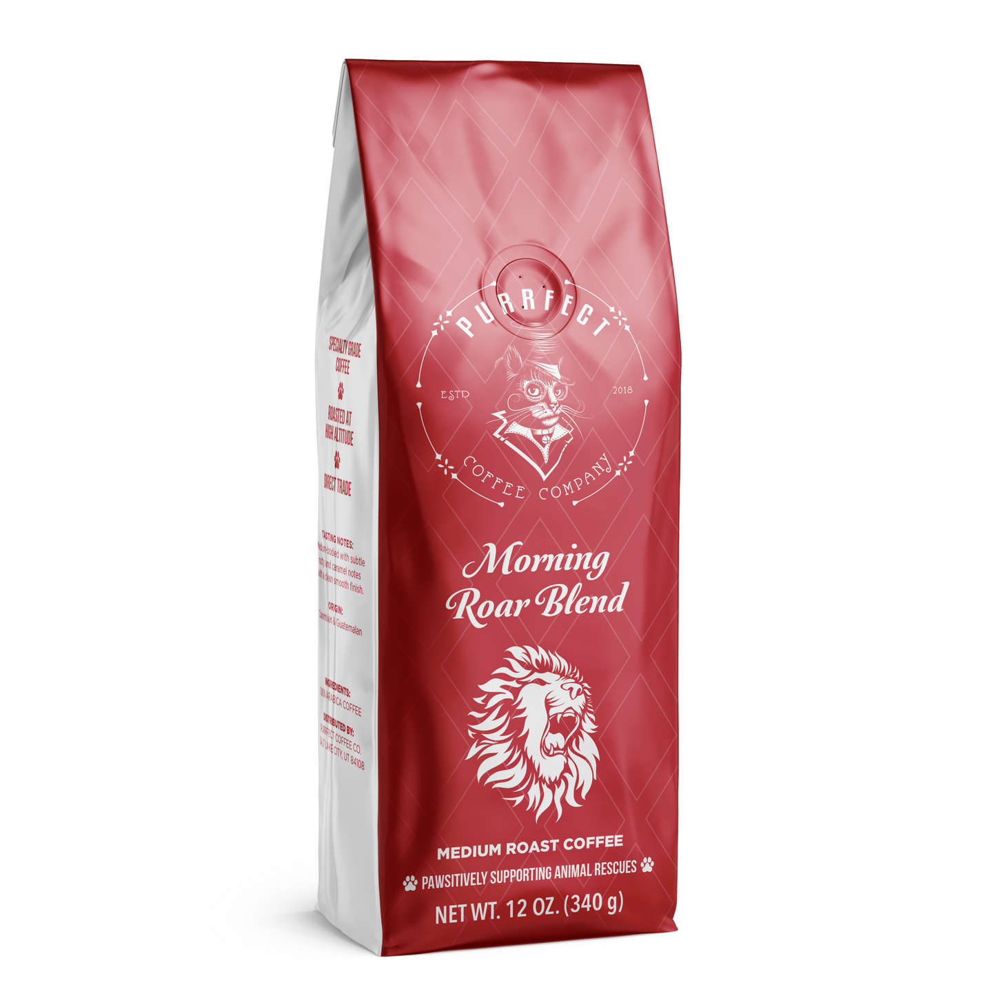 5 lbs Morning Roar Coffee - Energizing & Robust | Wake Up with Purrfect Coffee's Powerful Blend"