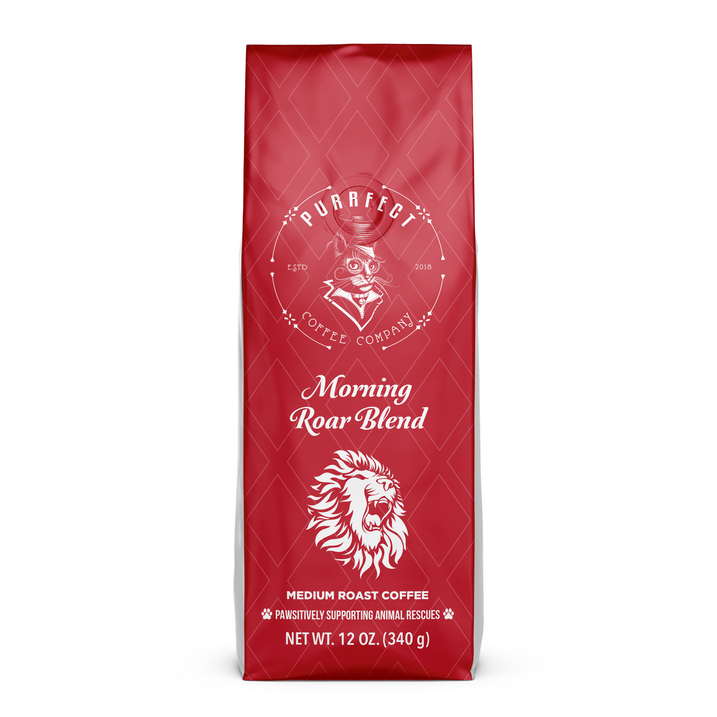 5 lbs Morning Roar Coffee - Energizing & Robust | Wake Up with Purrfect Coffee's Powerful Blend"